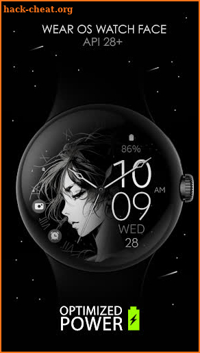 Anime v3 elegant watch face screenshot