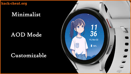 Anime Watch Face - Night Sky screenshot