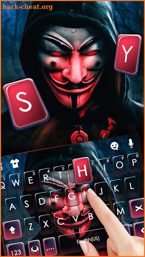 Anonymous Creepy Keyboard Background screenshot