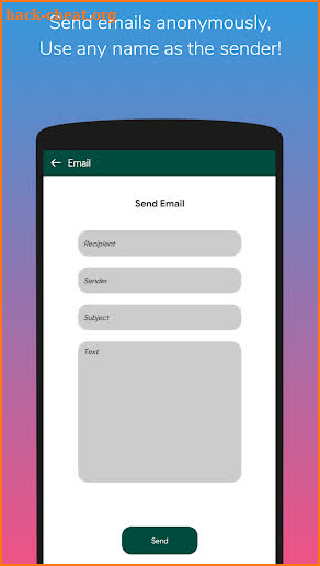 Anonymous Email - Send Anonymous Emails screenshot