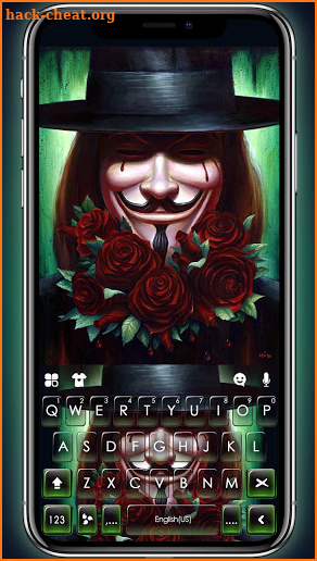 Anonymous Man Smile Keyboard Theme screenshot