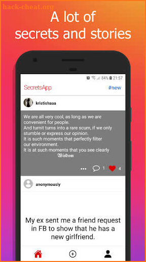 Anonymous secrets and stories - SecretsApp screenshot