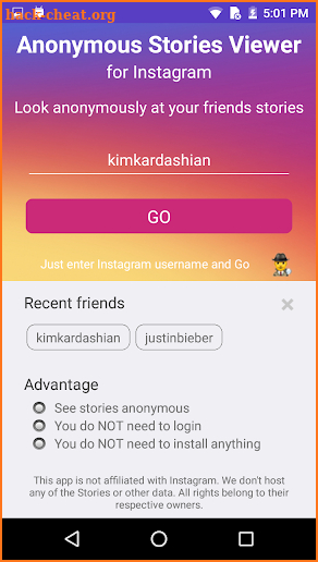 Anonymous Stories Viewer for Instagram screenshot