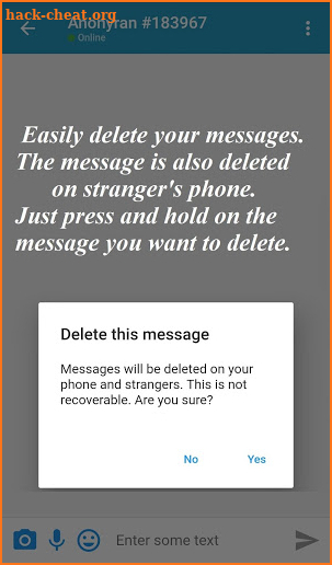 Anonyran: Talk to stranger, anonymous, random chat screenshot