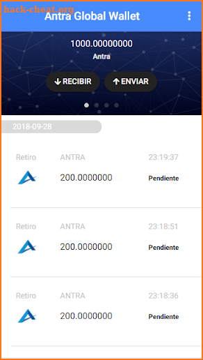 Antra Global Wallet screenshot