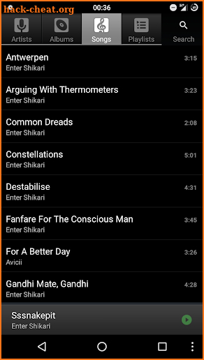 AOSP Music+ screenshot