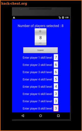 APA 8 Ball Player Combinations screenshot