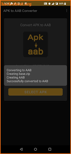 apk to aab converter screenshot