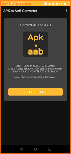 apk to aab converter screenshot