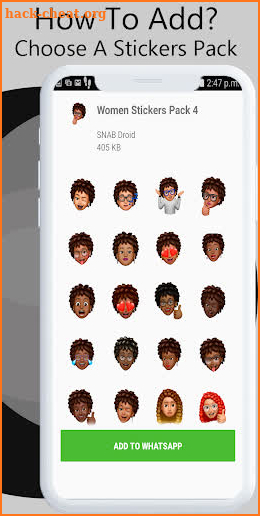 Apple Black People Face Stickers: WAStickerApps screenshot