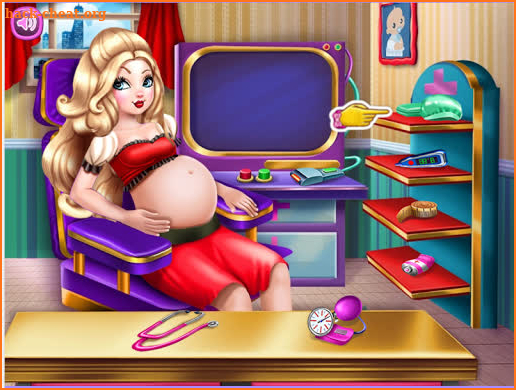 Apple Princess Pregnant Check-Up Newbaby Born Game screenshot