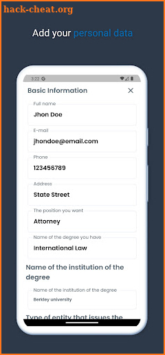 Application Letter Maker /Form screenshot