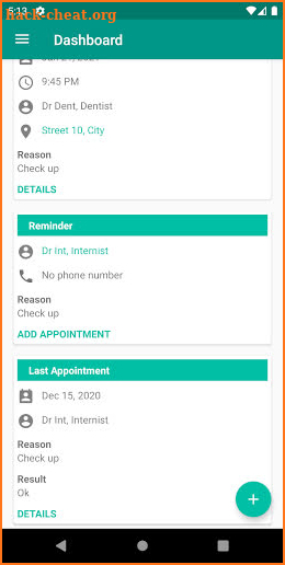 Appointment Calendar screenshot