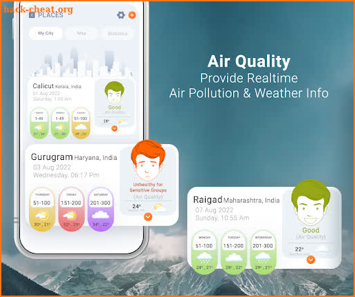 AQI Monitor & Weather Forecast screenshot