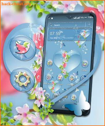 Aqua Heart Launcher Theme screenshot