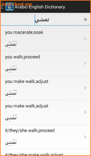 Arabic-English Dictionary screenshot