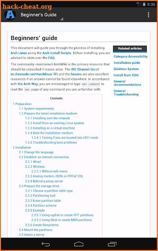 ArchWiki Manual screenshot