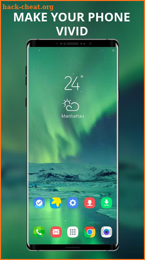 Arctic Ocean beautiful aurora live wallpaper screenshot