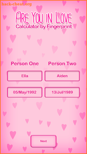 Are You in Love Calculator by Fingerprint screenshot