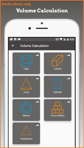 Area and Volume Calculator screenshot