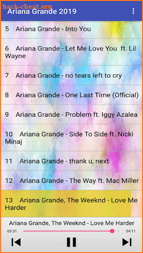 Ariana Grande Songs 2019 screenshot