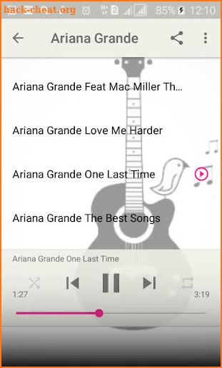 ariana grande songs without internet screenshot