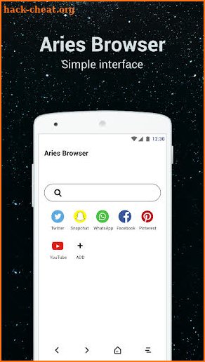 Aries browser - Privacy ,Safe, Light screenshot