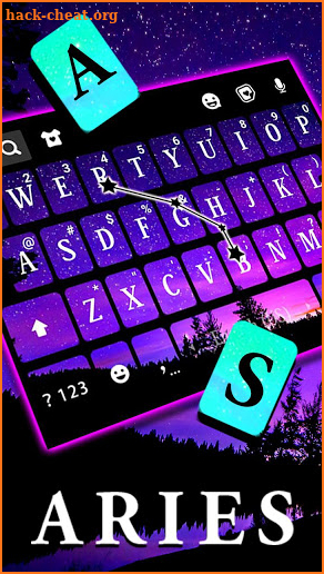 Aries Galaxy Keyboard Theme screenshot