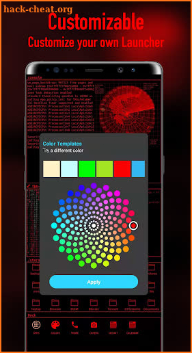 Aris Launcher - Iris Hacker Style Theme screenshot