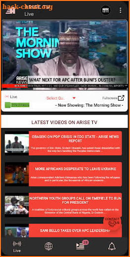 Arise TV screenshot