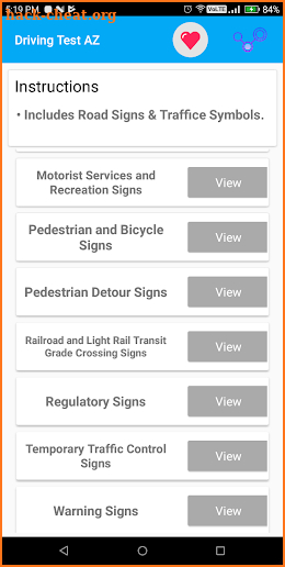 Arizona DMV Permit Practice Driving Test 2018 screenshot