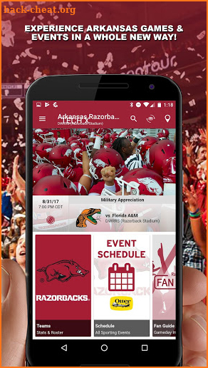 Arkansas Razorbacks Gameday screenshot