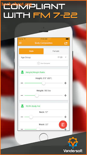 Army PRT - U.S. Army APFT Calculator screenshot