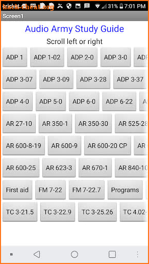 Army Study Guide Deluxe Edition Audio App screenshot