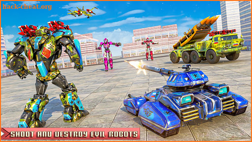 Army Truck Robot Car Game -Transforming Robot Game screenshot