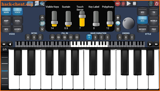 Arranger Keyboard screenshot