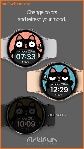 artifun.atscat3.watchface screenshot