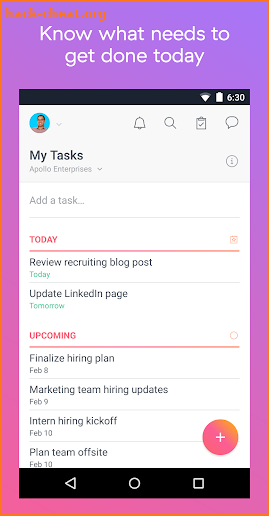 Asana: organize team projects screenshot