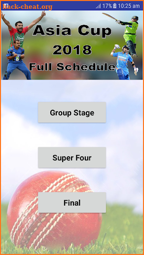 Asia Cup 2018 Full Schedule screenshot