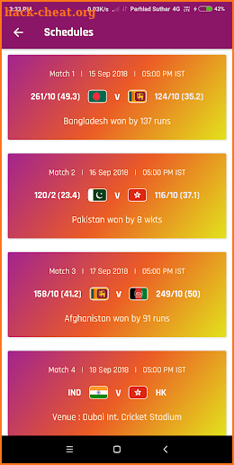 Asia Match - Live, Schedule & Point Table screenshot