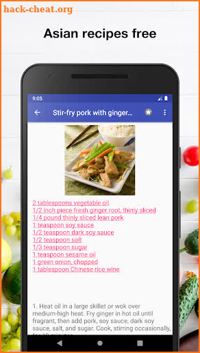 Asian recipes for free app offline with photo screenshot