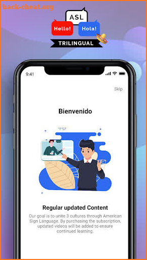 ASL-Trilingual app screenshot