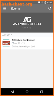 Assemblies of God Events screenshot