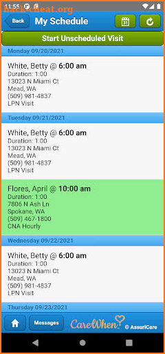 AssuriCare CareWhen screenshot