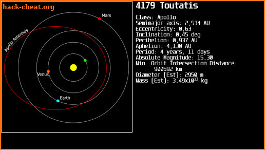 Asteroid Watch Lite screenshot