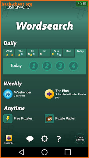 Astraware Wordsearch screenshot