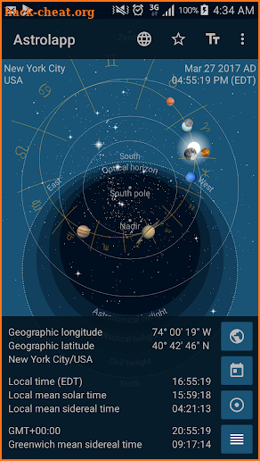 Astrolapp Planets and Sky Map screenshot