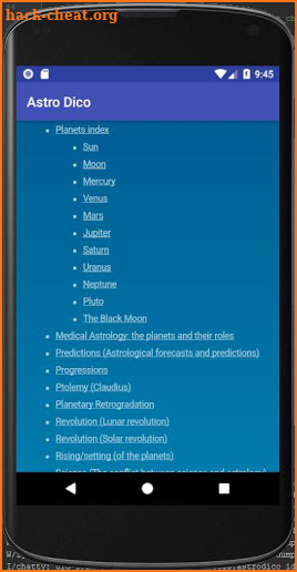 Astrological Dictionary screenshot