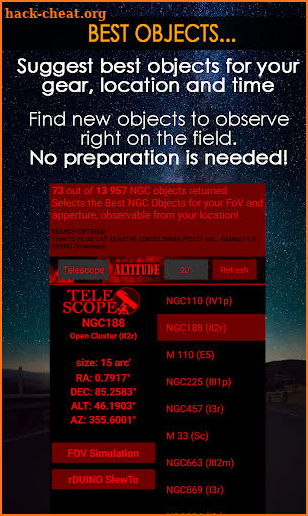 Astronomy Tools ( telescope ) screenshot