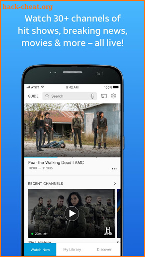 AT&T WatchTV screenshot